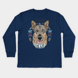 Wyatt the GSP Affection Kids Long Sleeve T-Shirt